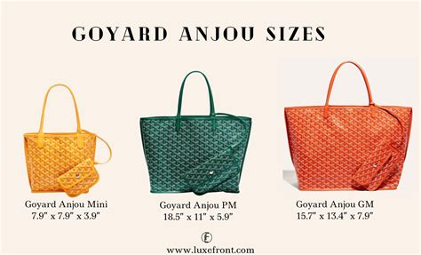 goyard anjou tote vs st louis|goyard tote bag size comparison.